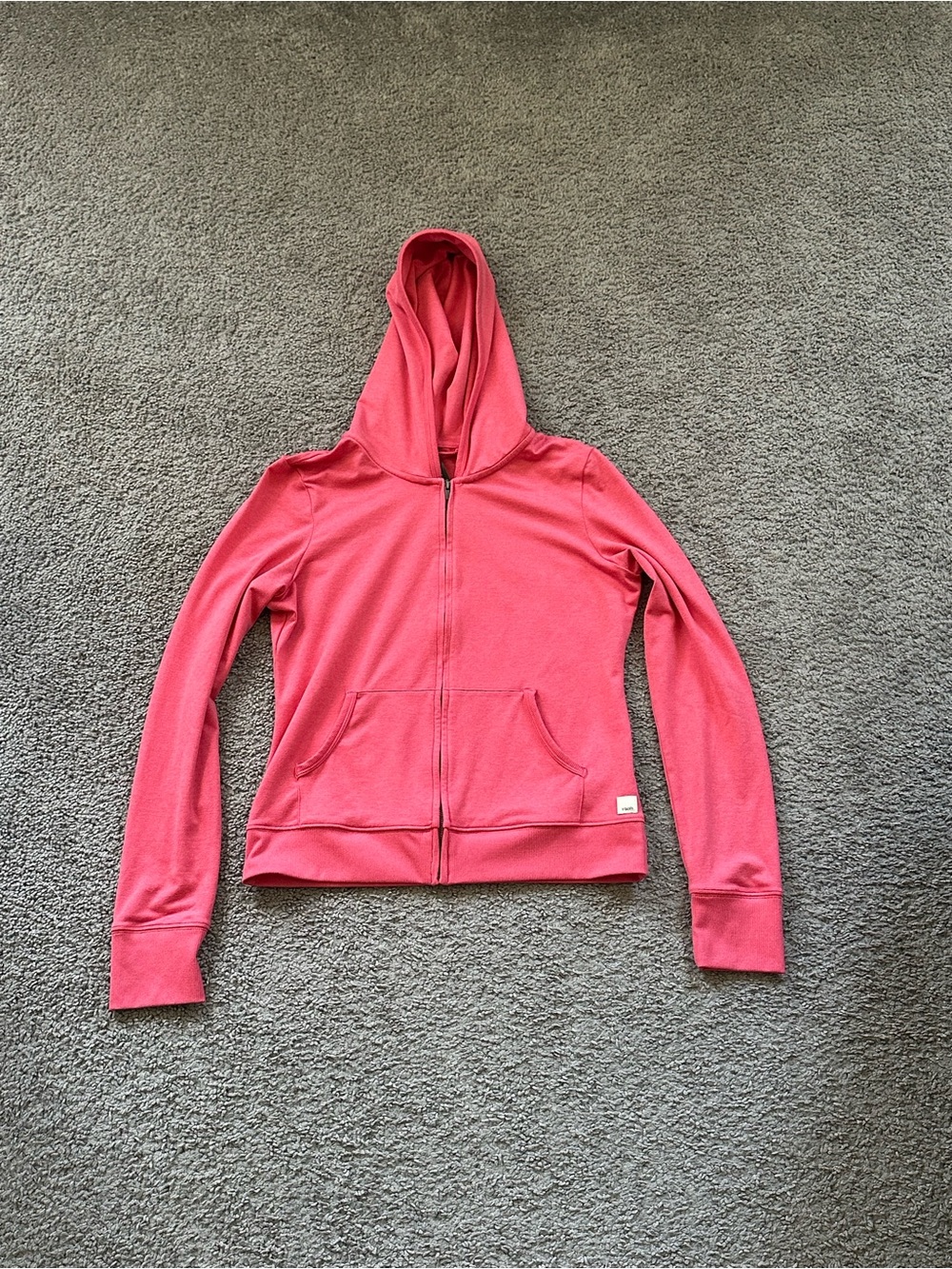 Vuori Halo Mini Full Zip Hoodie Pink Small - Picture 2 of 10